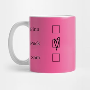 Glee/Puck heart Mug